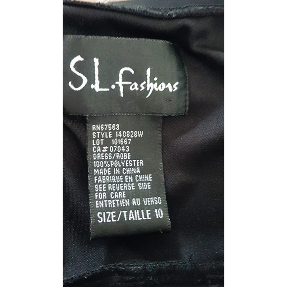 Black and Cream Formal Dress - Picture 3 of 4